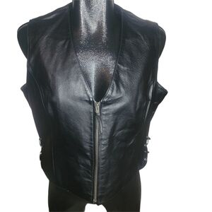 Wilson's Leather Maxima Black Soft  Leather Vest XL
